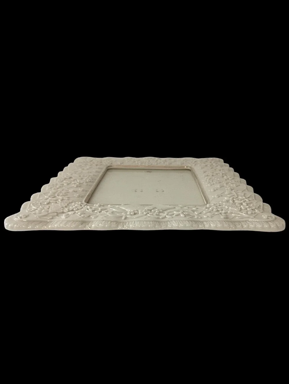 Lenox Porcelain Photo Picture‎ Frame Wedding Promises 5x7 Floral Vintage Bridal